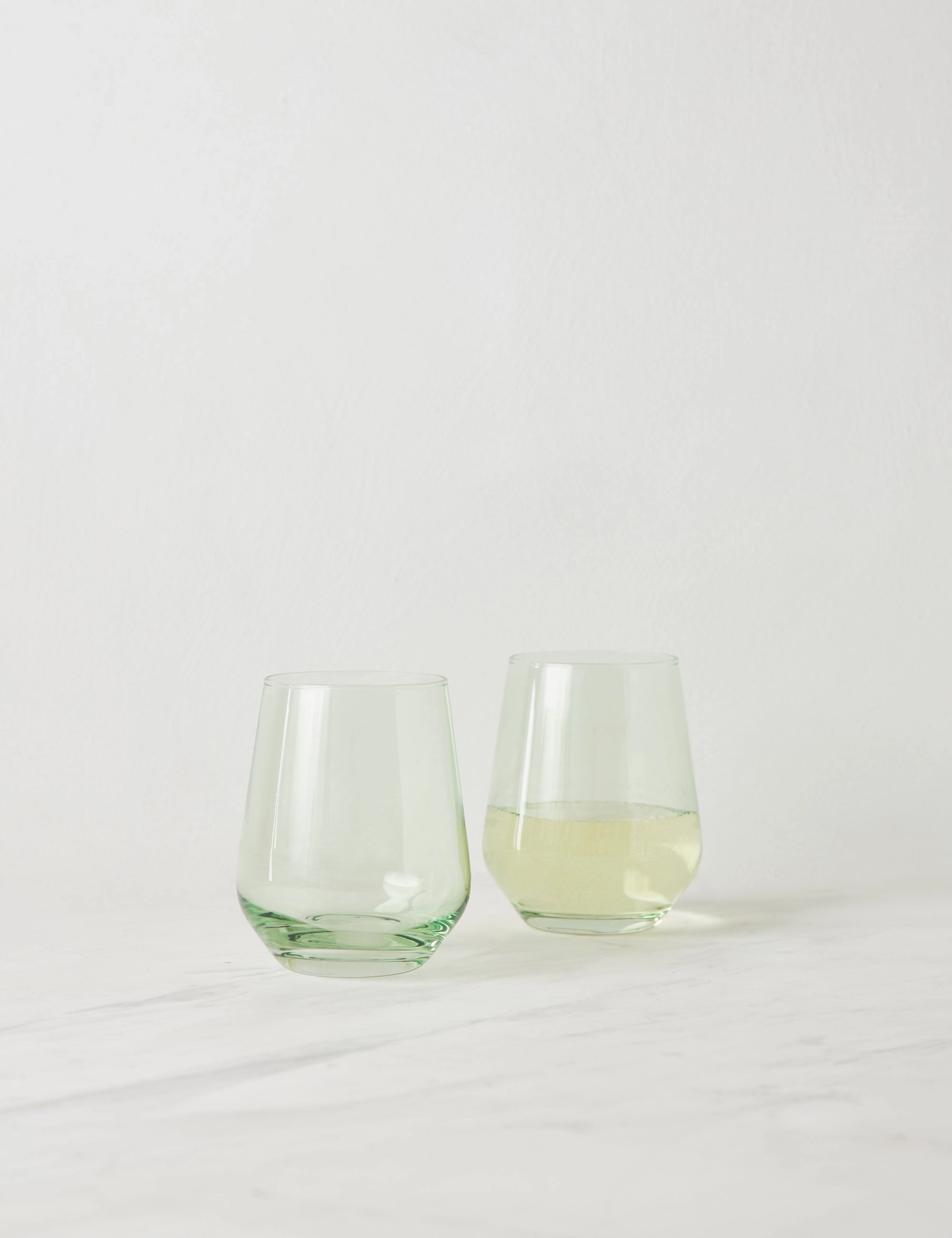 Stemless Wine Glass (Set of 2) by Estelle Colored Glass