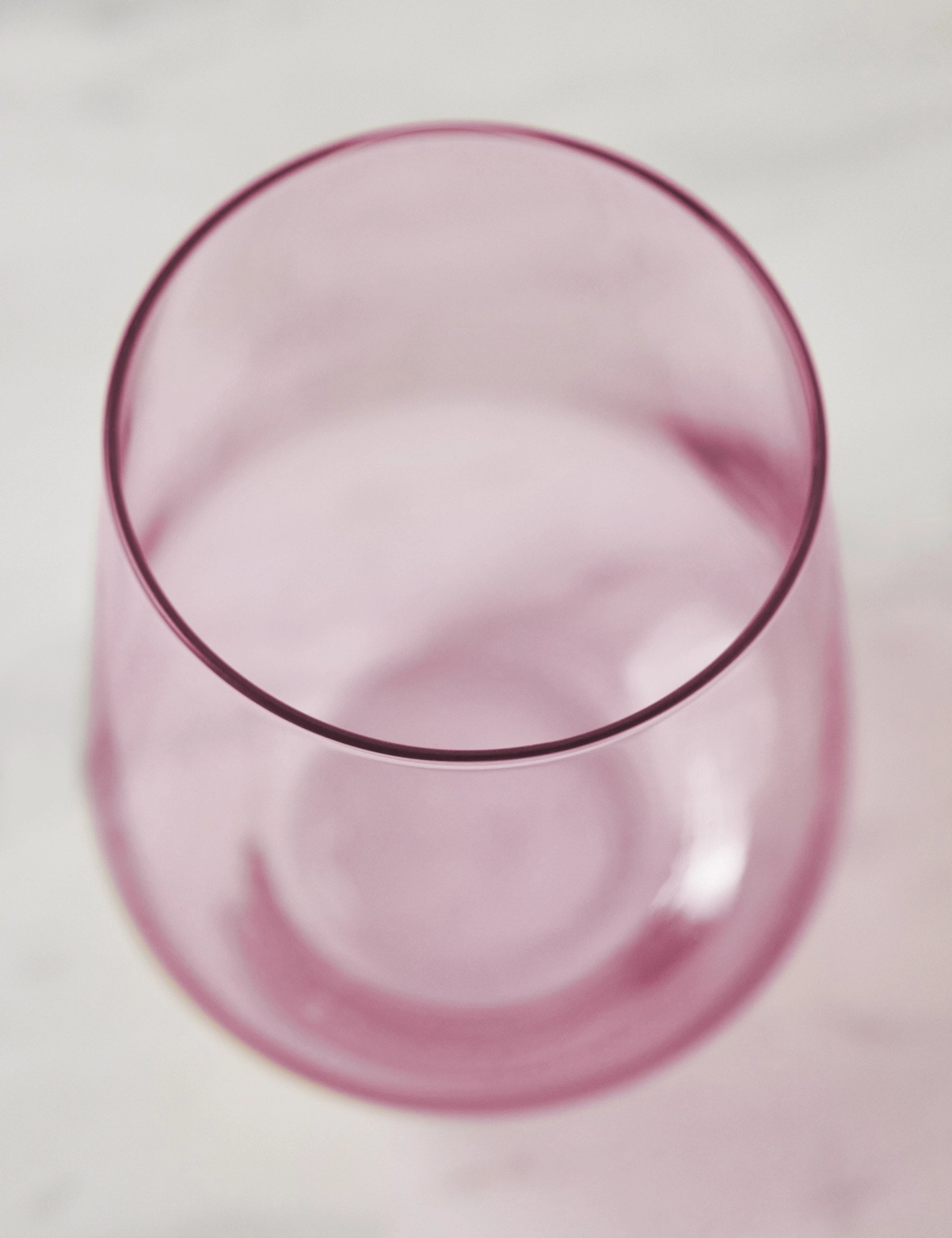 Stemless Wine Glass (Set of 2) by Estelle Colored Glass