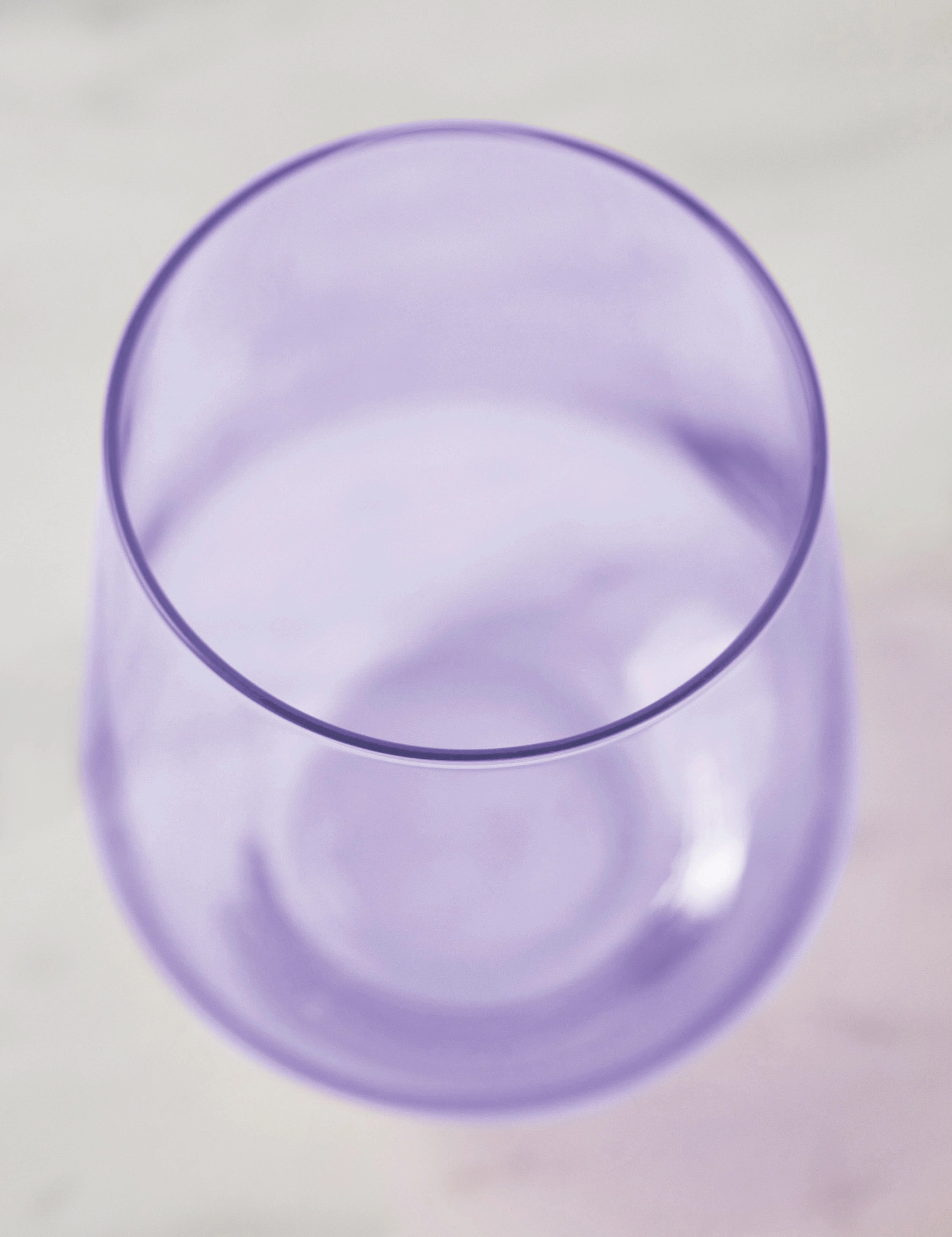 Stemless Wine Glass (Set of 2) by Estelle Colored Glass