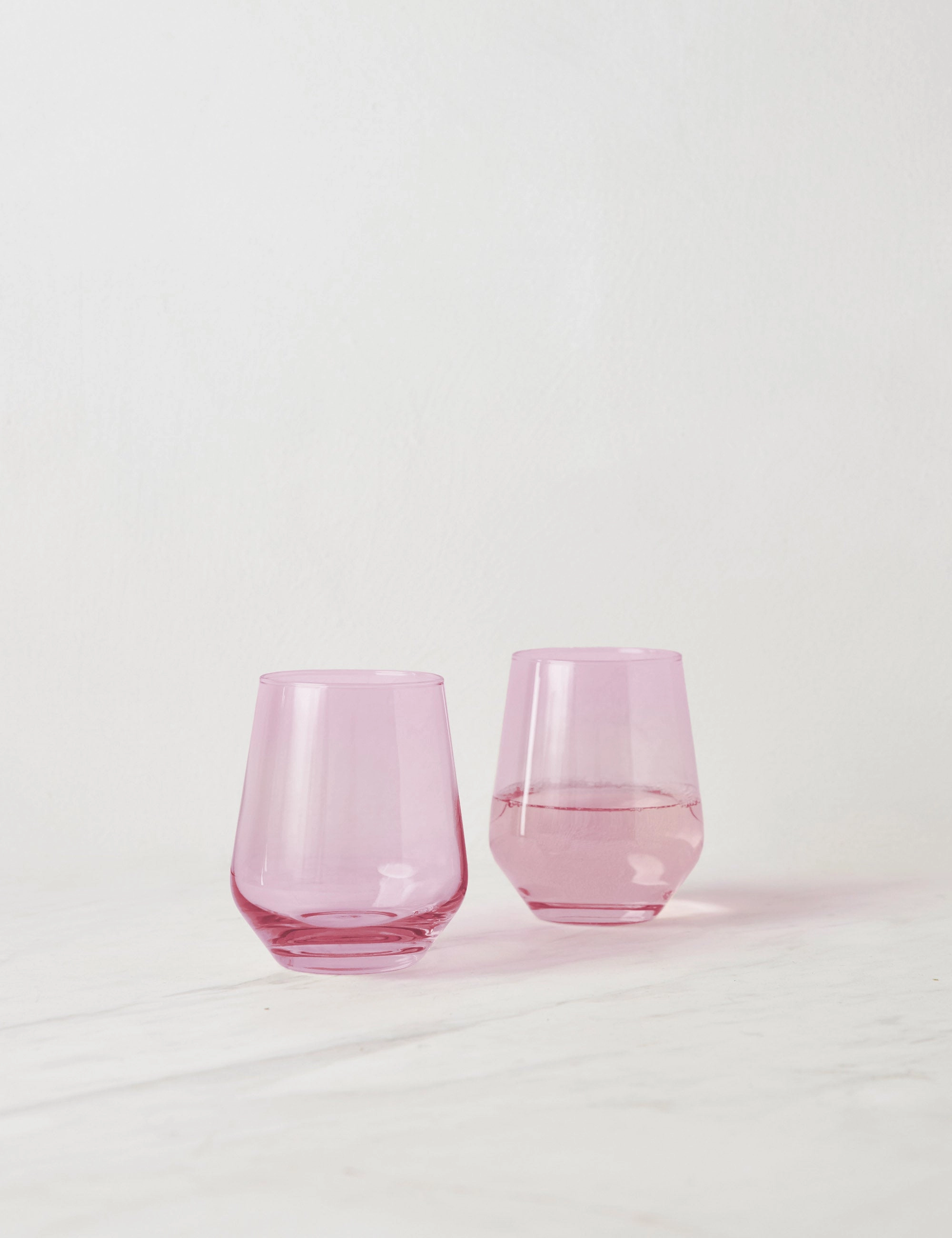 Stemless Wine Glass (Set of 2) by Estelle Colored Glass