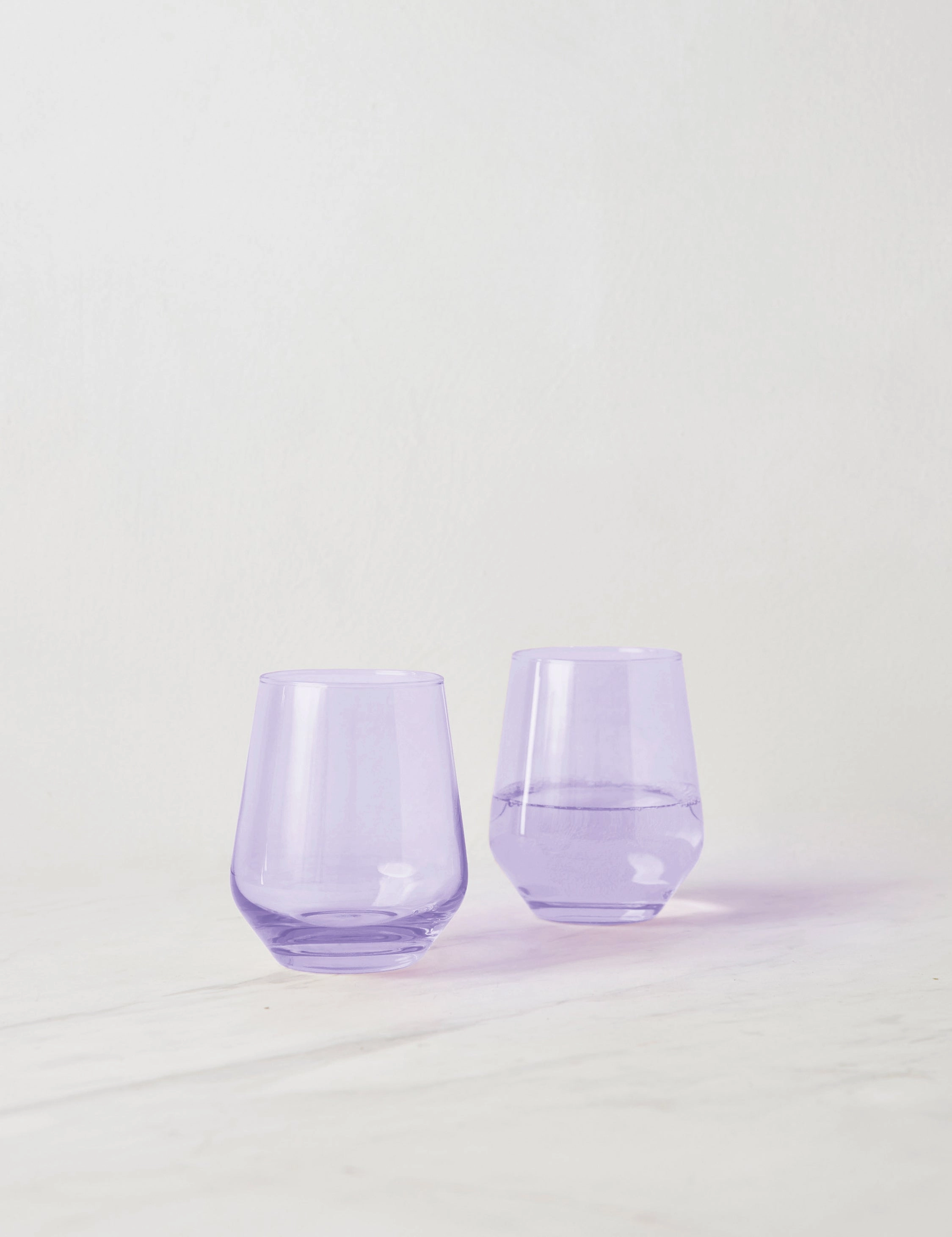 Stemless Wine Glass (Set of 2) by Estelle Colored Glass
