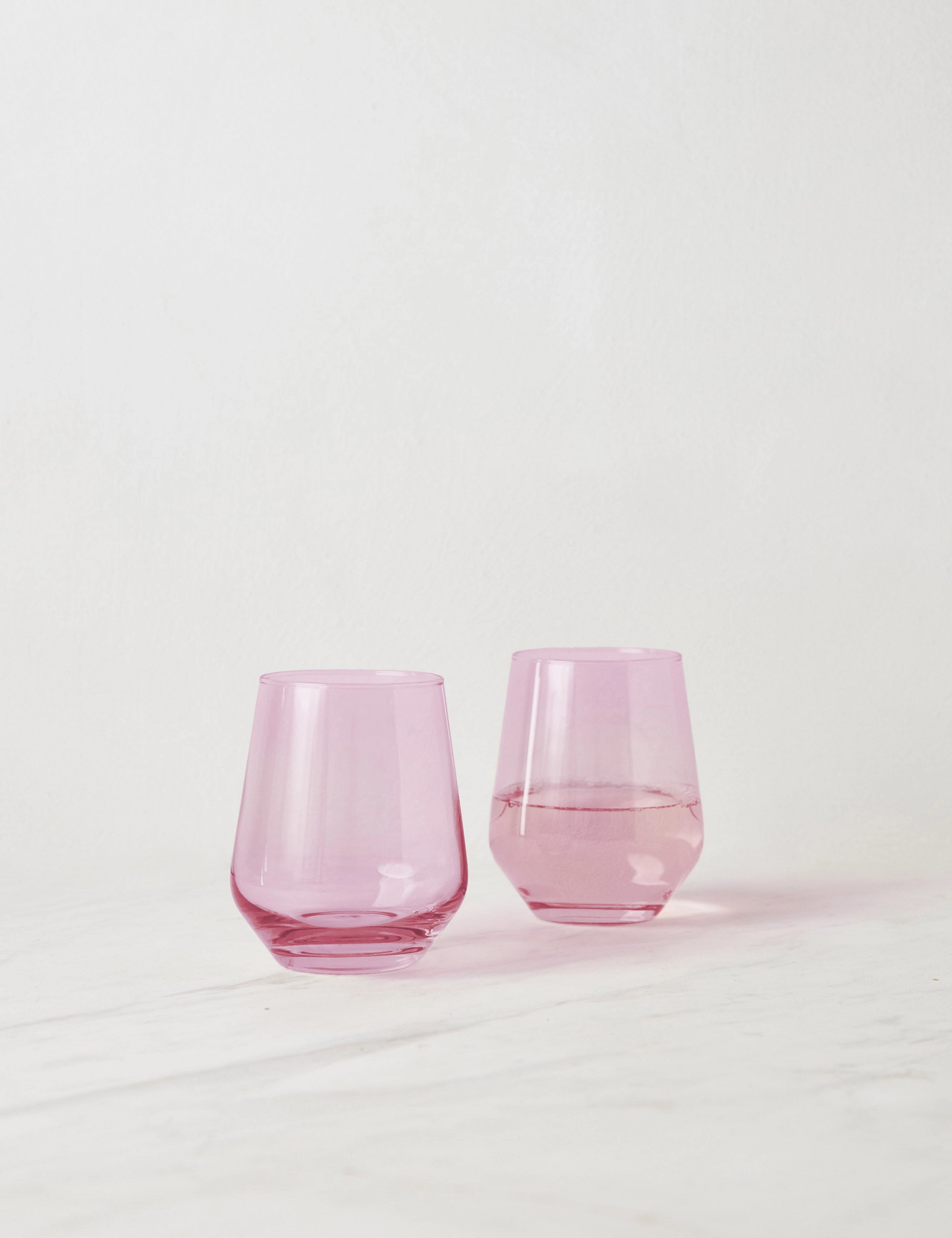 Stemless Wine Glass (Set of 2) by Estelle Colored Glass