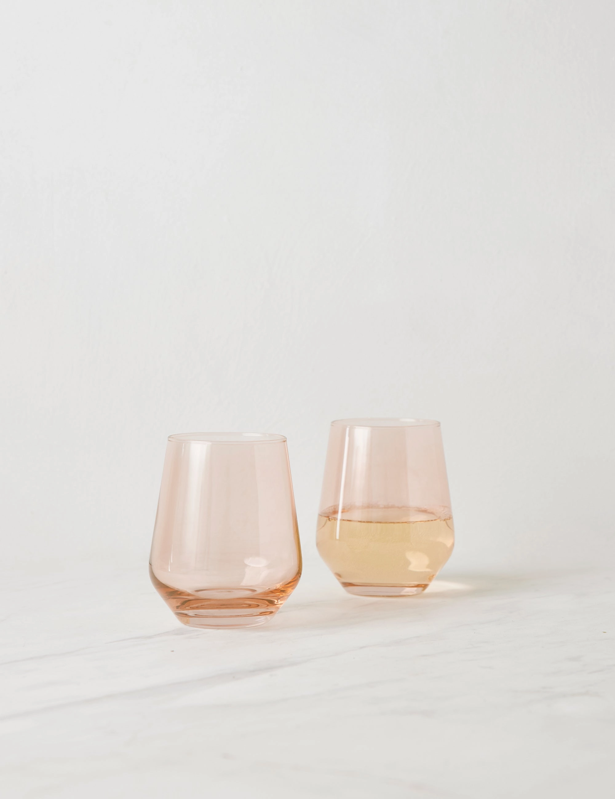 Stemless Wine Glass (Set of 2) by Estelle Colored Glass