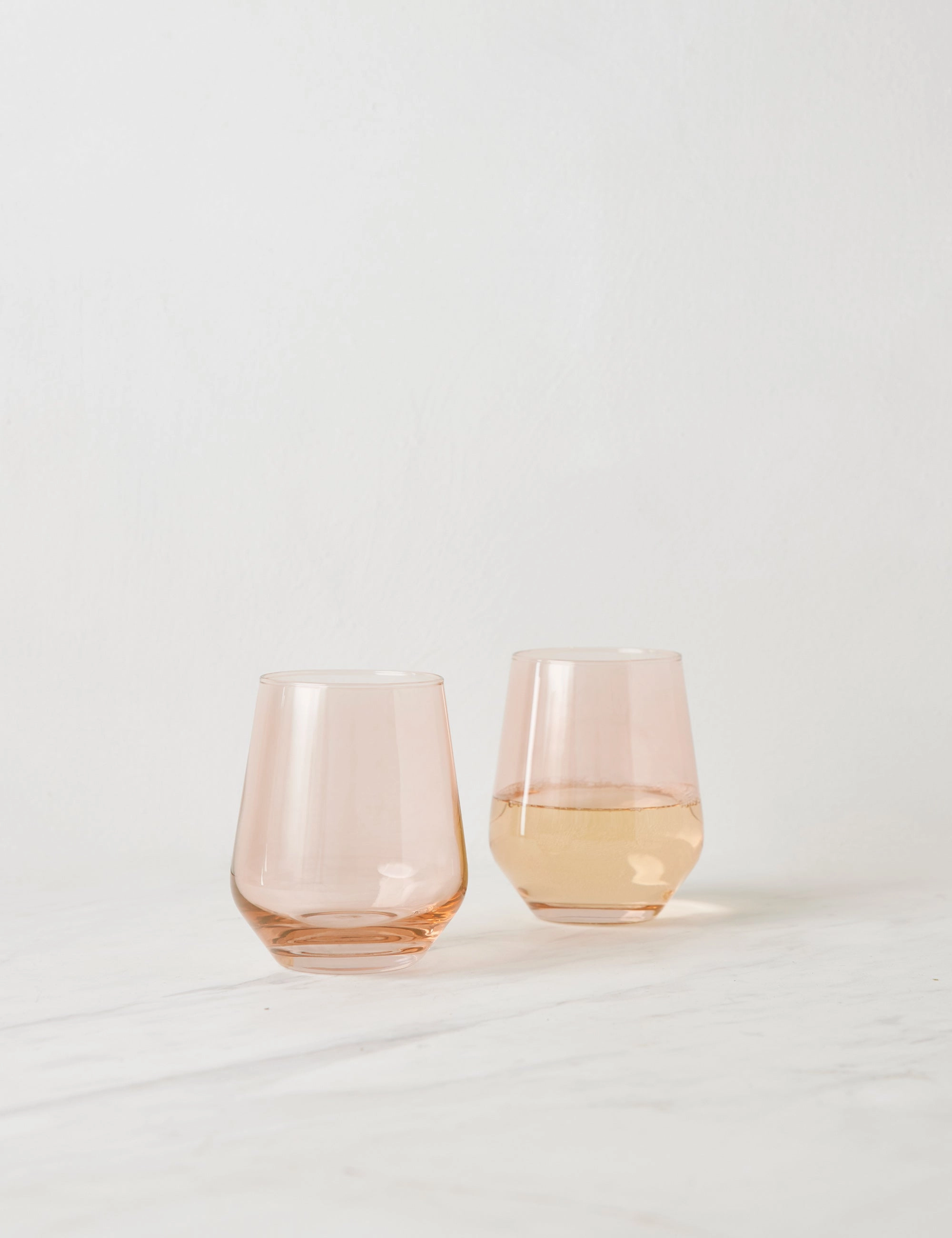 Stemless Wine Glass (Set of 2) by Estelle Colored Glass