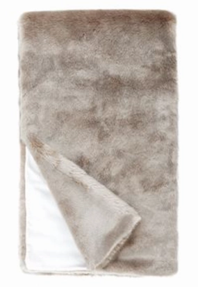 Sterling Mink Faux Fur Throw 