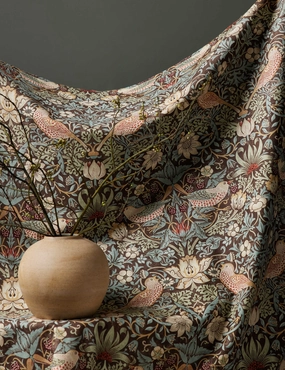 Strawberry Thief Cotton Fabric by Morris & Co. 