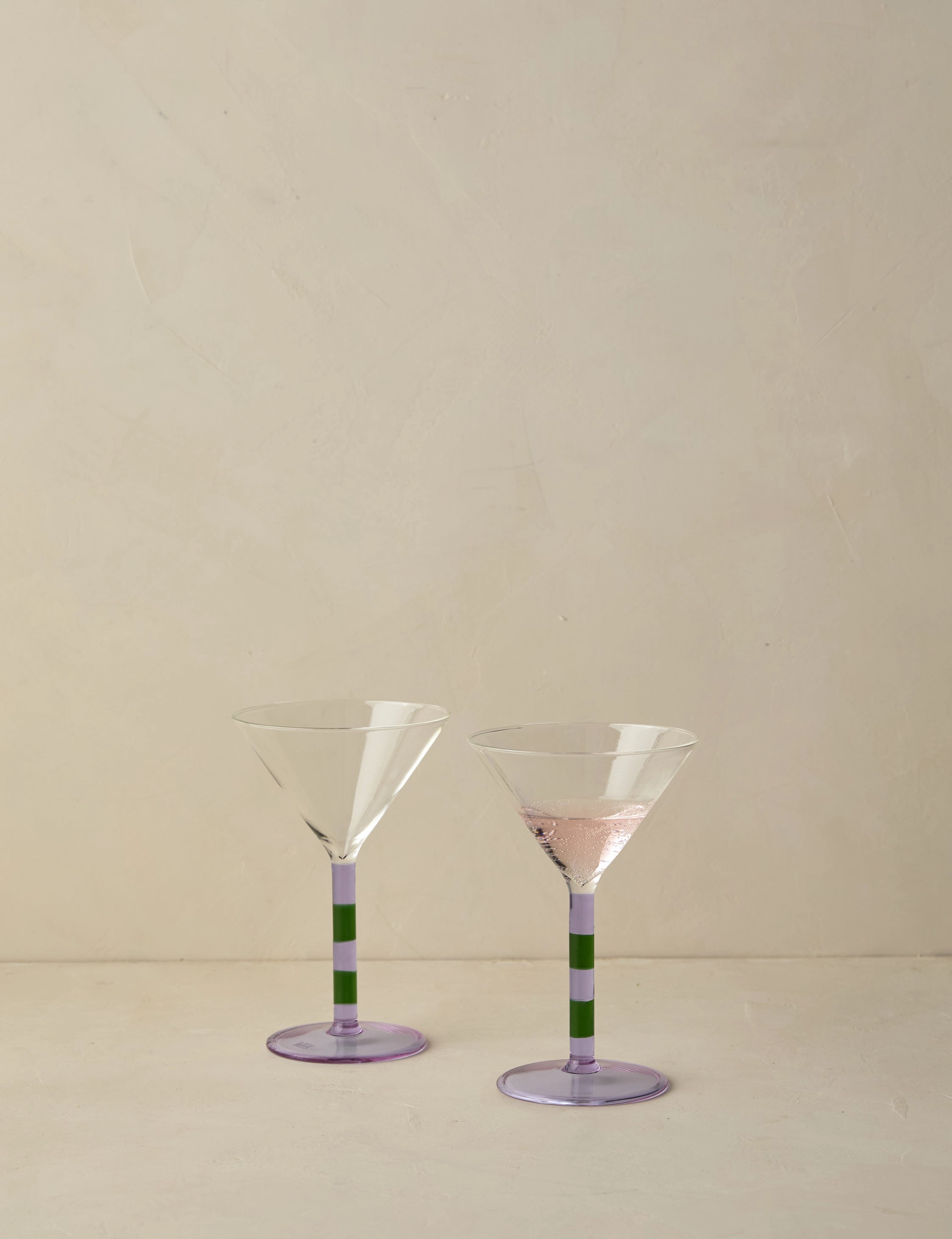 Striped Martini Glass (Set of 2) by FAZEEK 