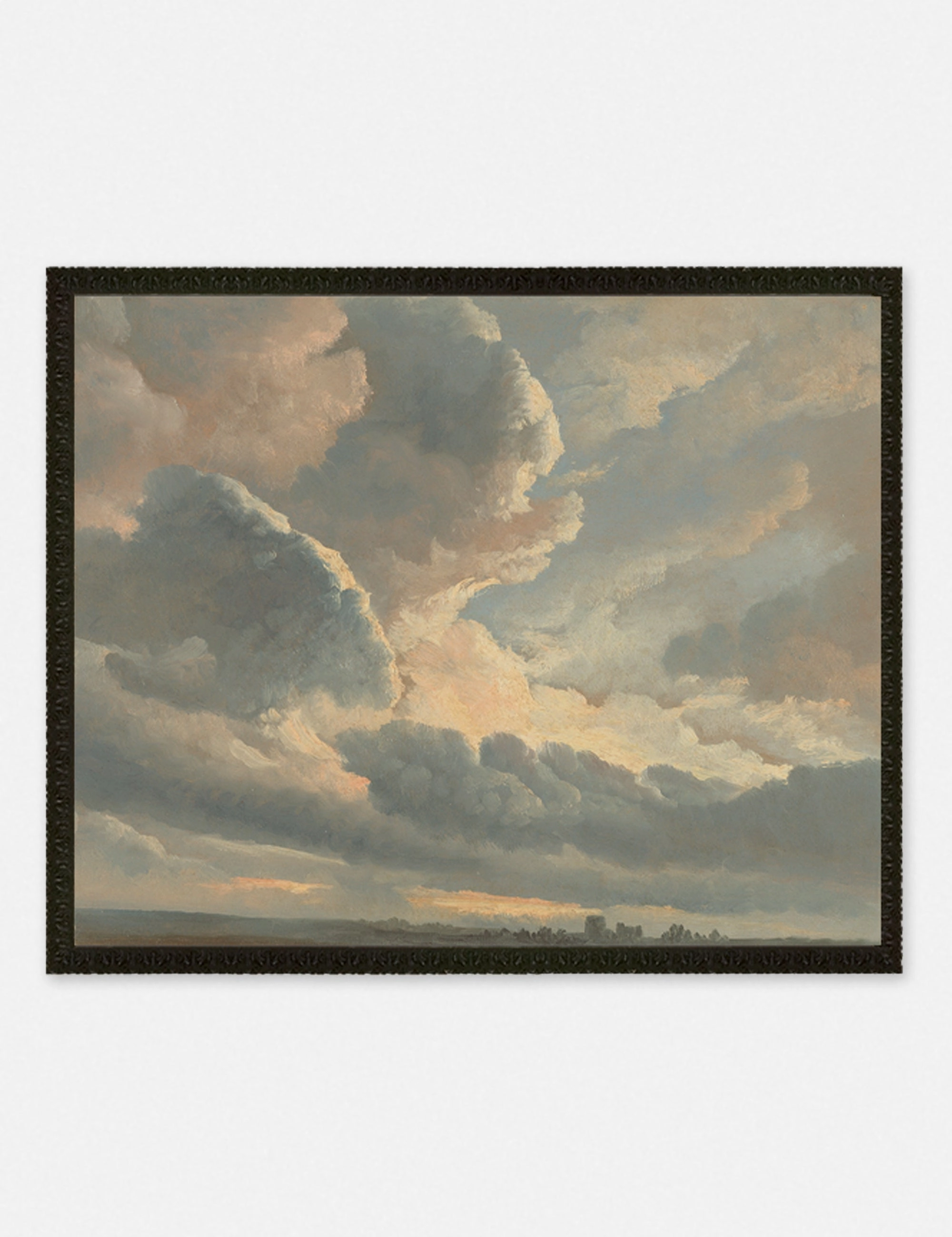 Study of Clouds with a Sunset near Rome Wall Art by Simon Alexandre Clement Denis