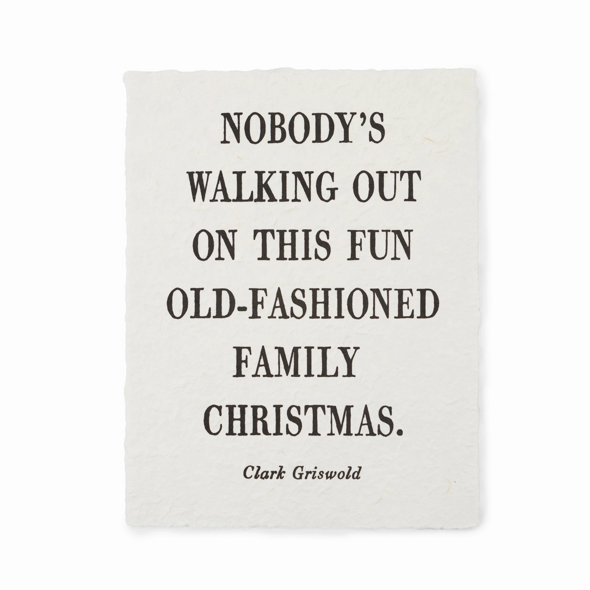 Sugarboo Designs Nobody's Walking Out Griswold Handmade Paper Print 