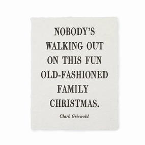 Sugarboo Designs Nobody's Walking Out Griswold Handmade Paper Print 
