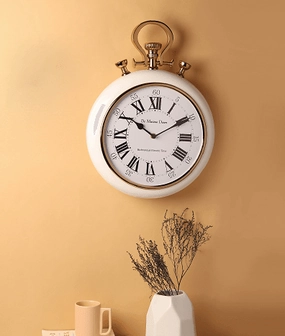 Sullivan - the White  and Gold wall clock 