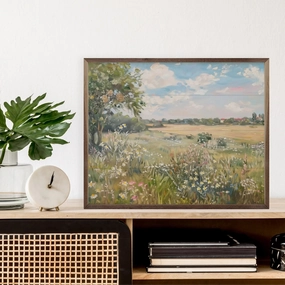 Summer Field Wood Framed Print 