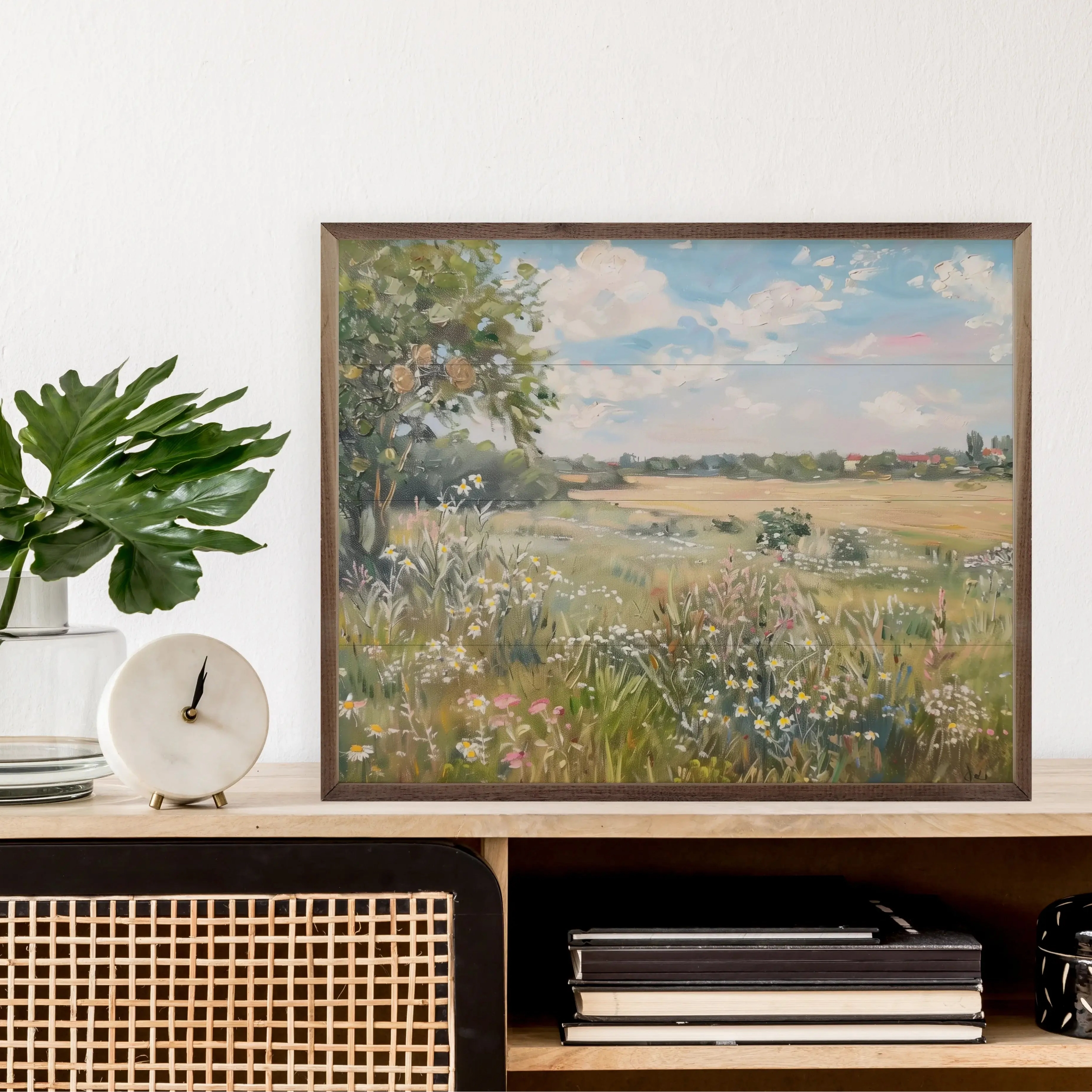 Summer Field Wood Framed Print 