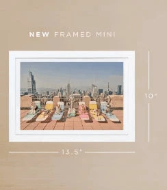 Sunbathers, Top of The Rock Mini Framed Print by Gray Malin