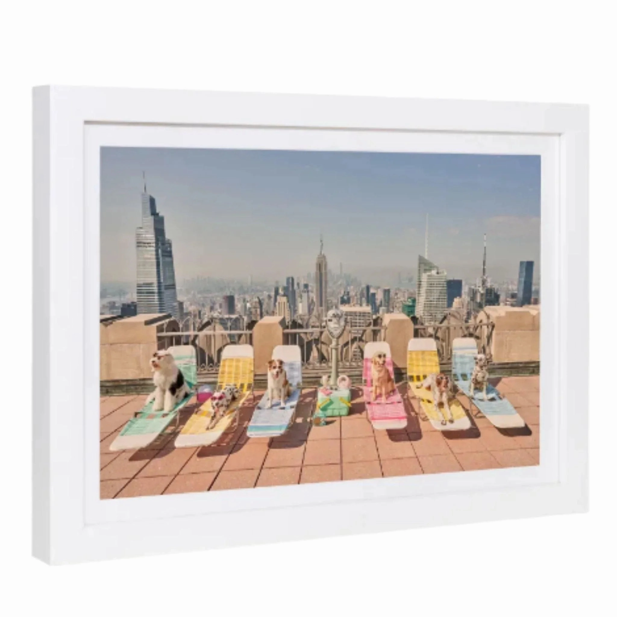 Sunbathers, Top of The Rock Mini Framed Print by Gray Malin 