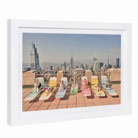 Sunbathers, Top of The Rock Mini Framed Print by Gray Malin 