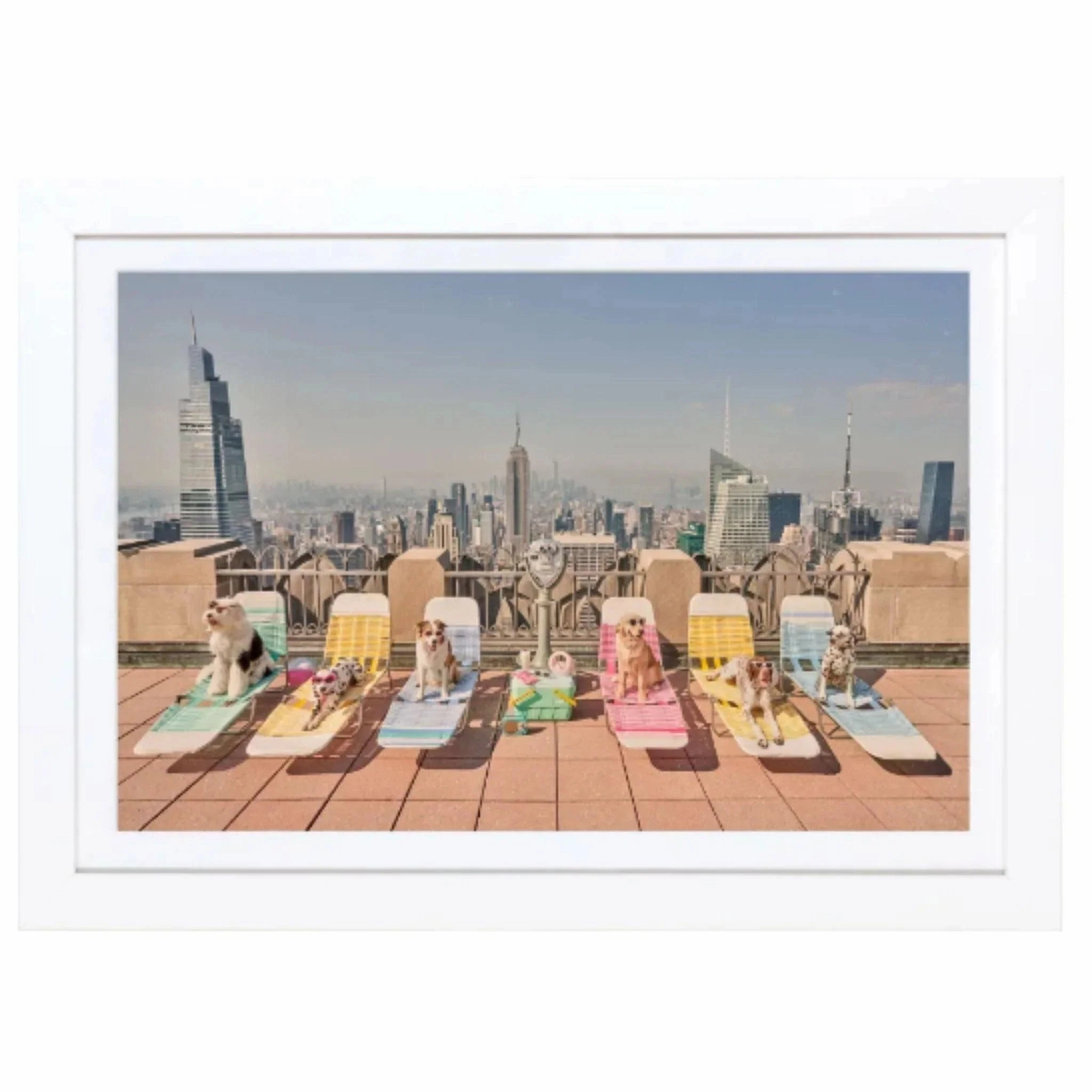 Sunbathers, Top of The Rock Mini Framed Print by Gray Malin