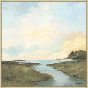 Sunrise Waterway Framed Wall Art 