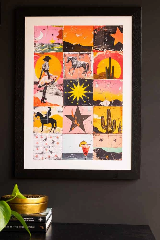 Sunset Wild West Print - Framed Or Unframed Available 