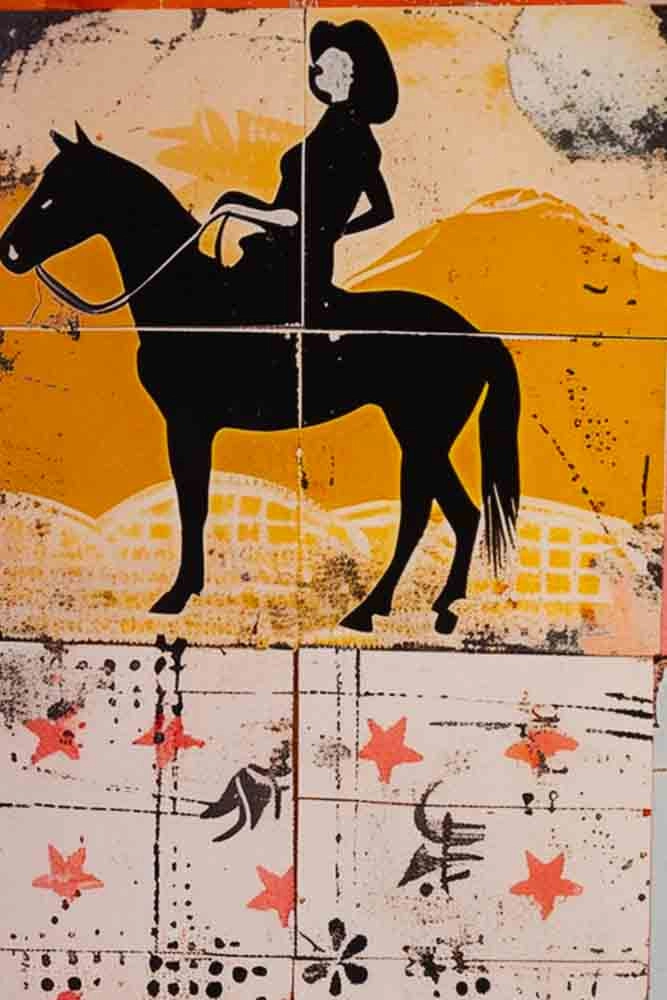 Sunset Wild West Print - Framed Or Unframed Available