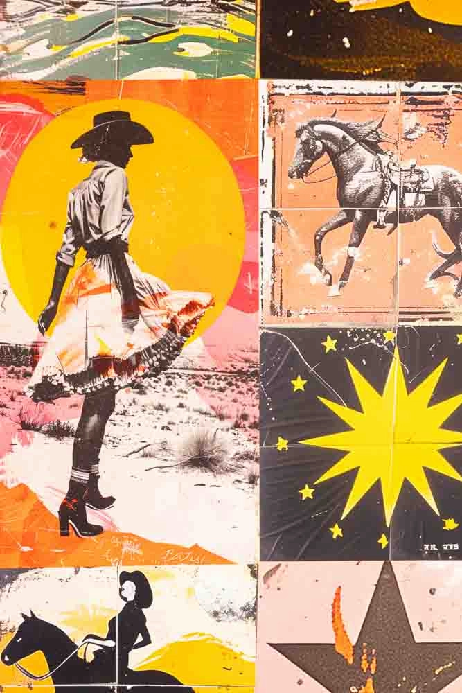 Sunset Wild West Print - Framed Or Unframed Available