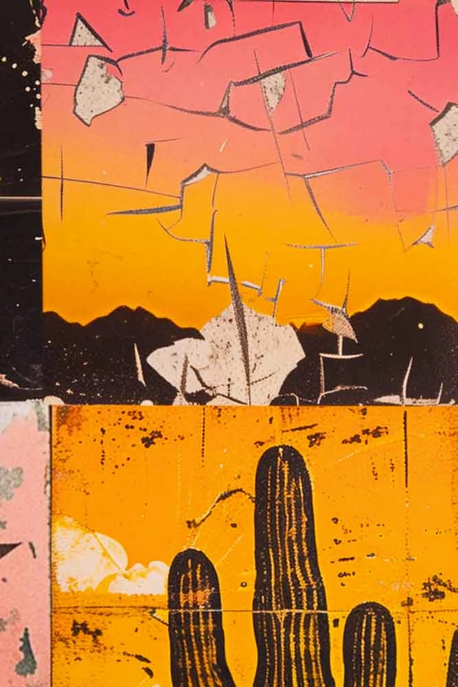 Sunset Wild West Print - Framed Or Unframed Available
