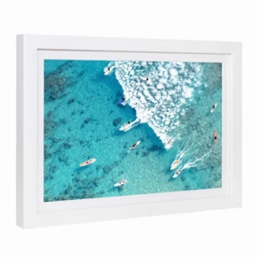 Surfing Waikiki Mini Framed Print by Gray Malin 