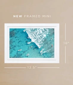 Surfing Waikiki Mini Framed Print by Gray Malin