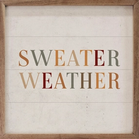 Sweater Weather Wood Framed Print 