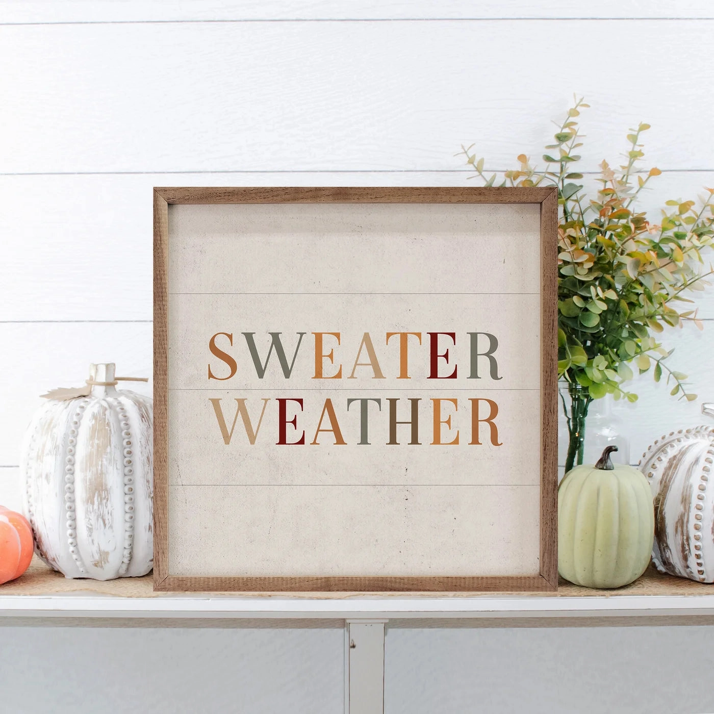 Sweater Weather Wood Framed Print