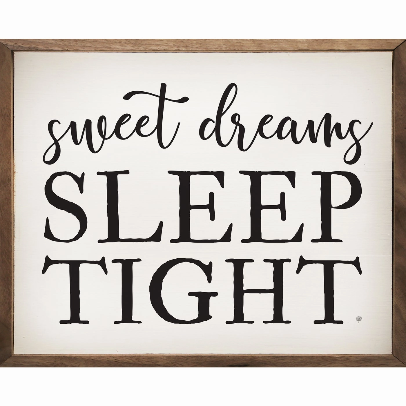 Sweet Dreams Sleep Tight White Wood Framed Print 