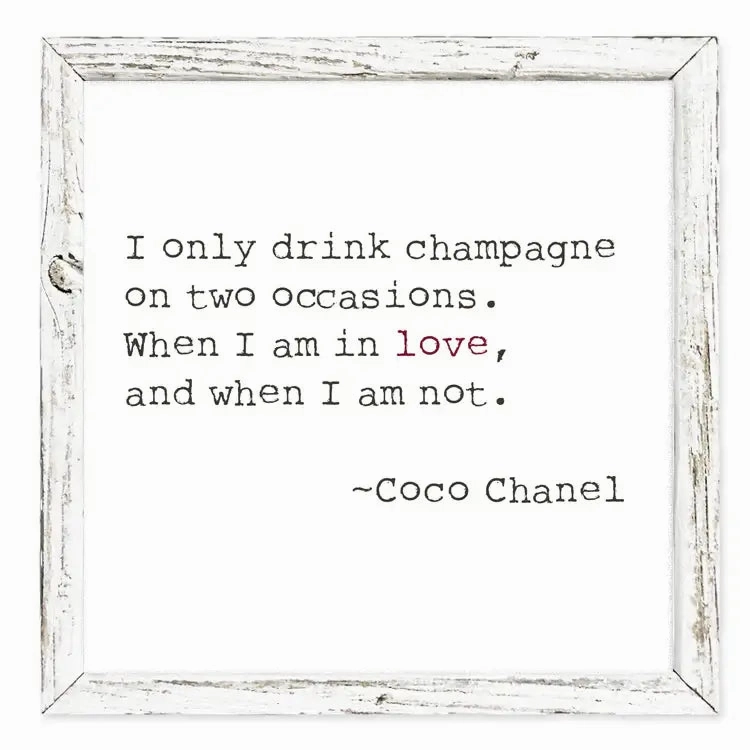 Sweet Gumball Drink Champagne Coco Chanel Framed Art 