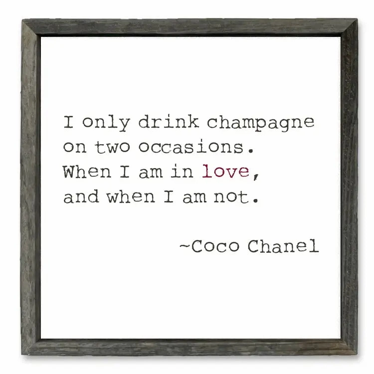 Sweet Gumball Drink Champagne Coco Chanel Framed Art