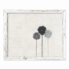 Sweet Gumball Three Flowers Framed Art 
