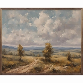 The Back Road Wood Framed Print 