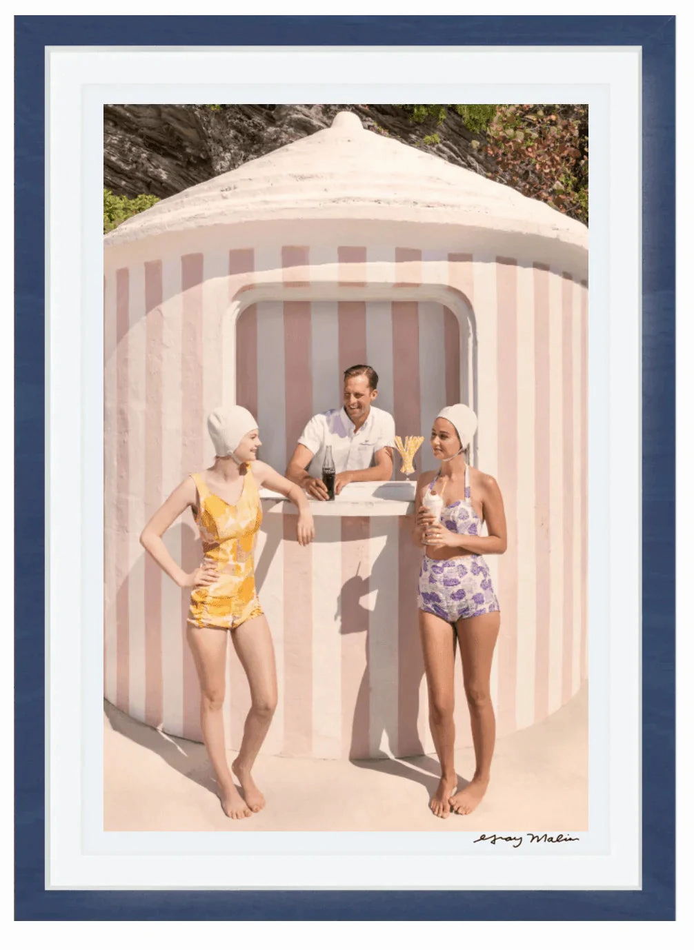 The Beach Bar, Coral Beach Club Print by Gray Malin