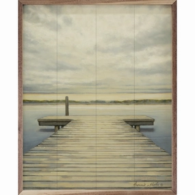 The Dock Wood Framed Print 