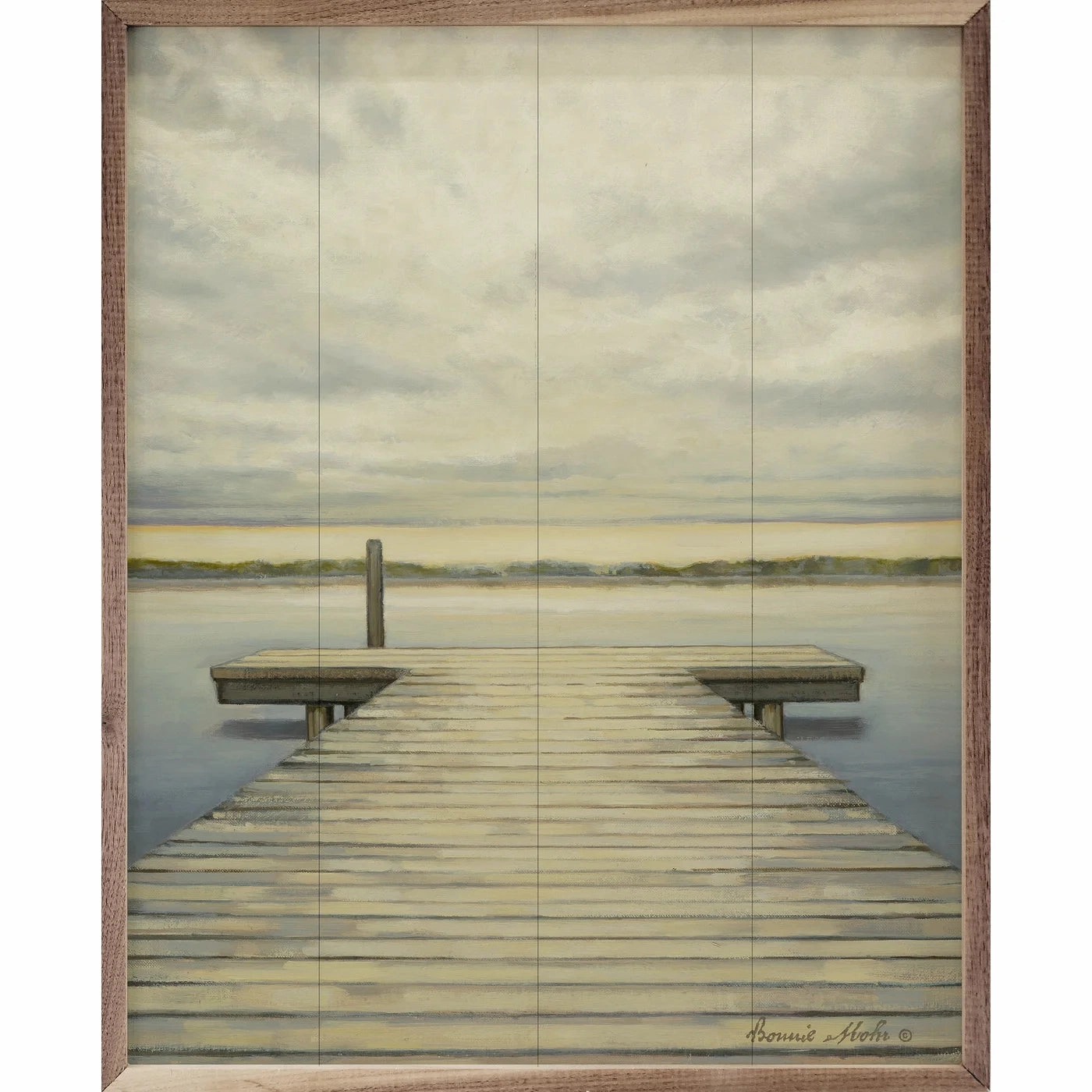The Dock Wood Framed Print 