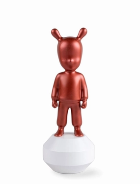 The Guest - Metallic Red On White - Small 