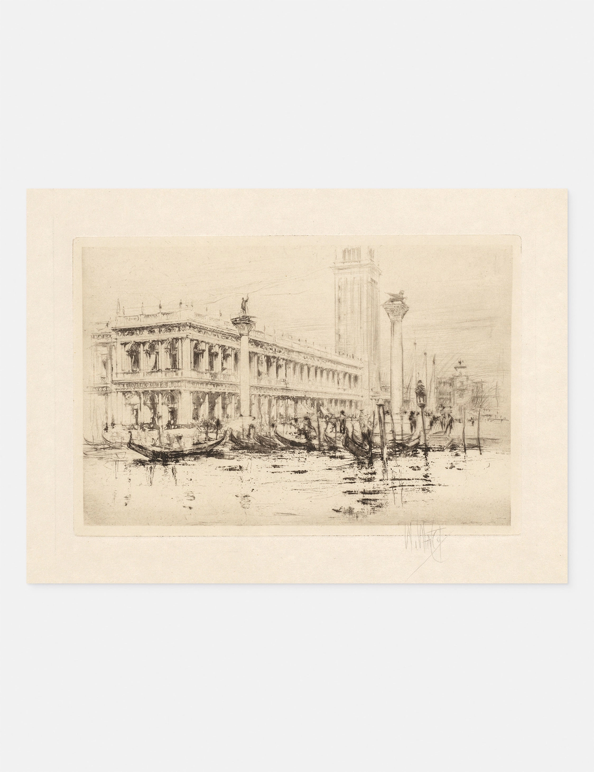 The Library of St. Marks Print by William Walcot 