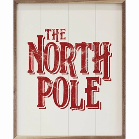 The North Pole Wood Framed Print 