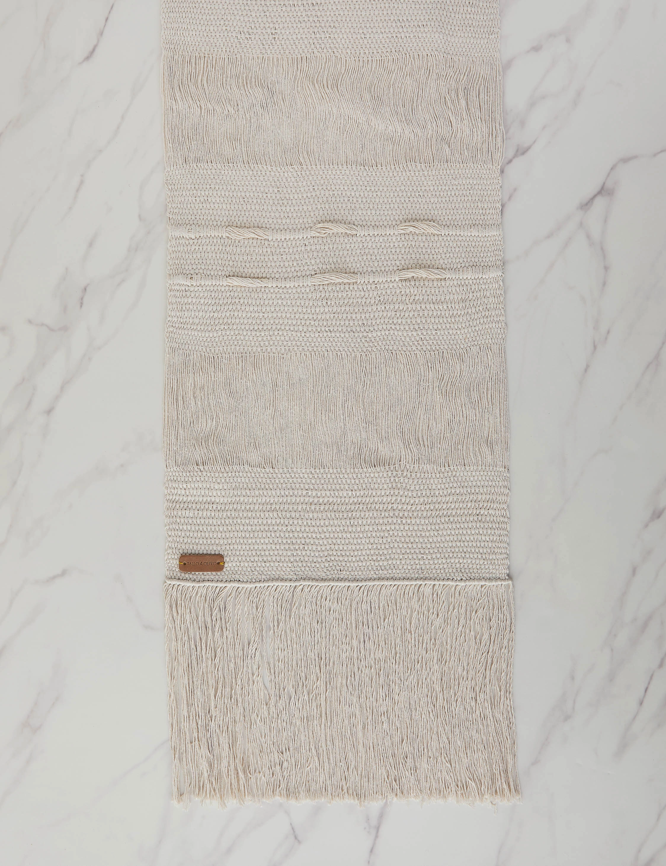 Threads Table Runner by Tallo de Olivo