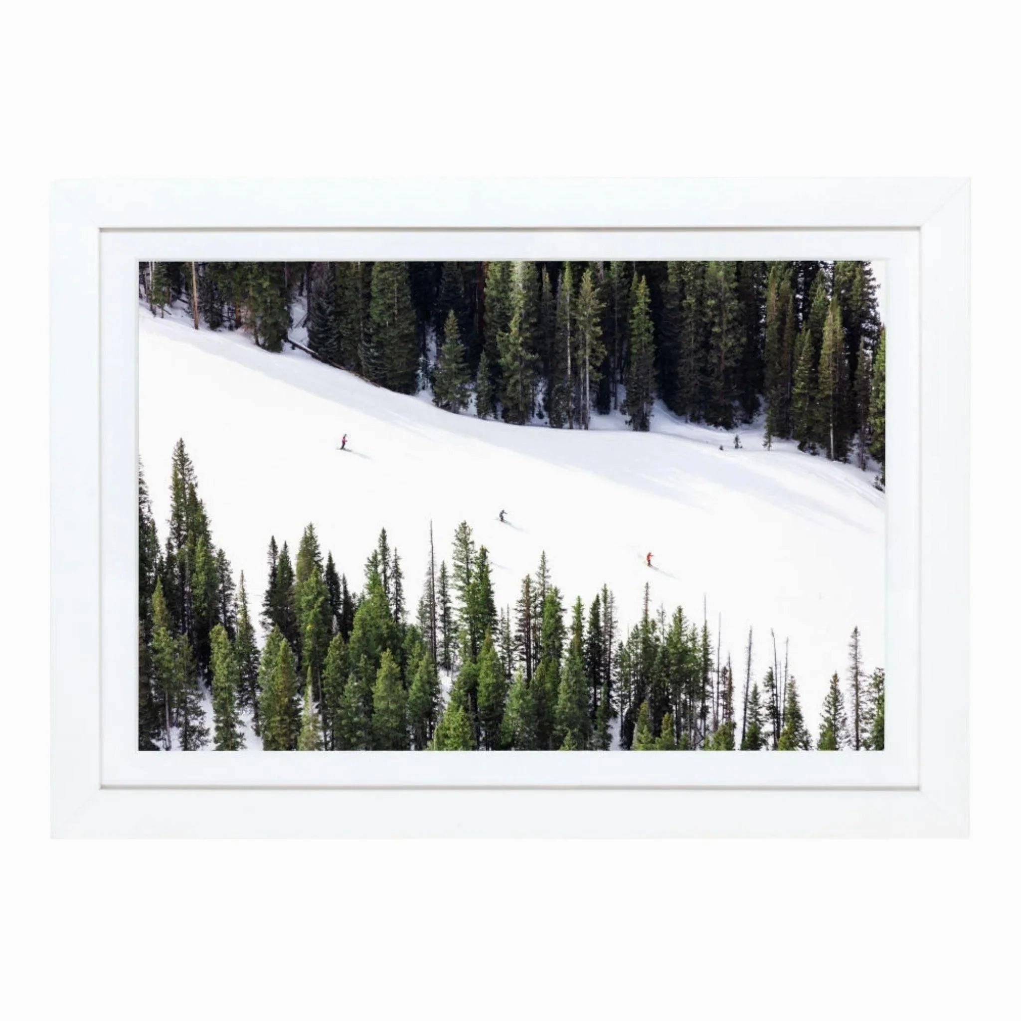 Three Skiers, Aspen Mini Framed Print by Gray Malin