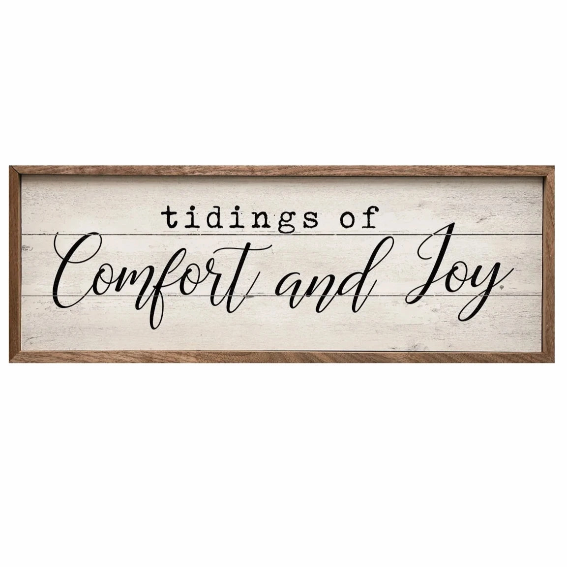 Tidings Of Comfort & Joy Wood Framed Print 