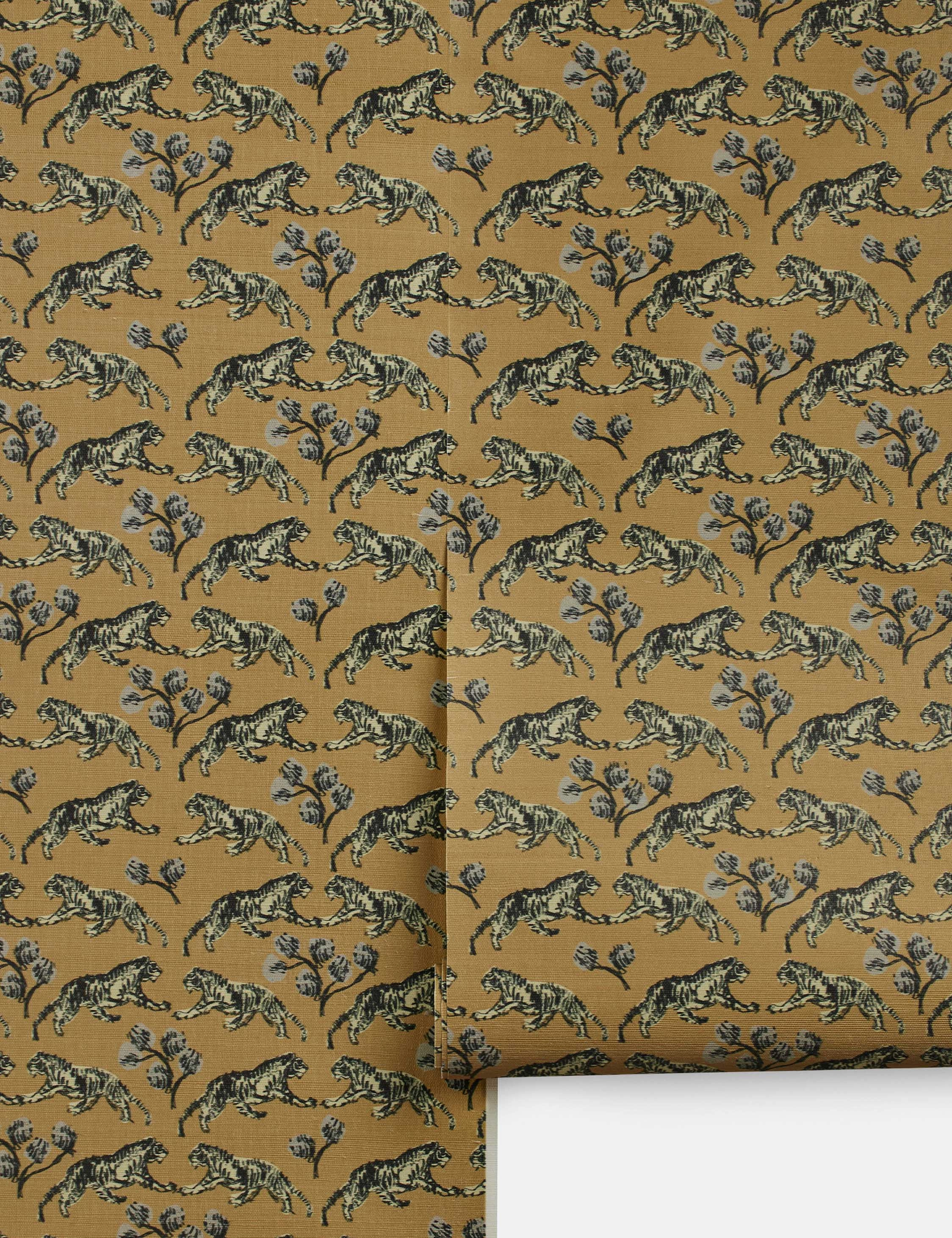 Tiger Grasscloth Wallpaper by Sarah Sherman Samuel 
