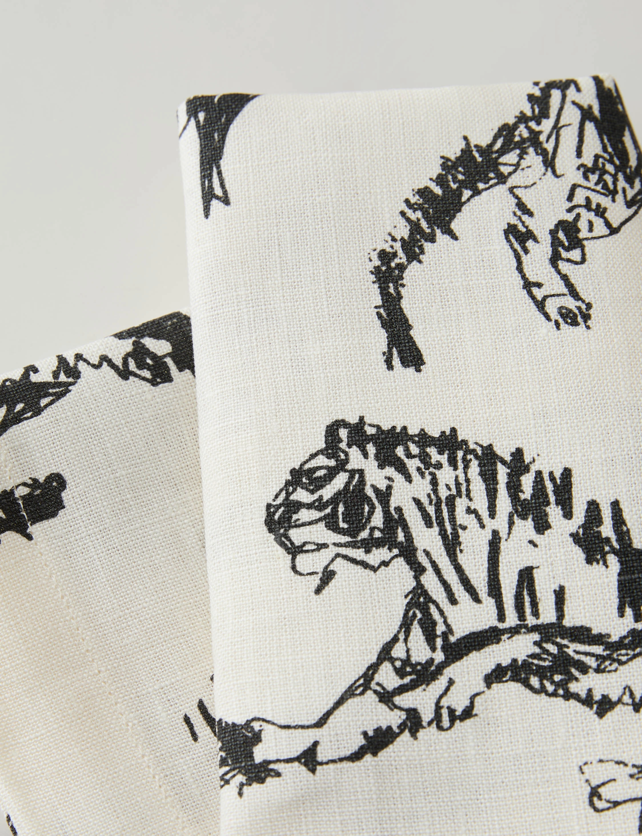 Tiger Linen Napkins (Set of 4) by Sarah Sherman Samuel