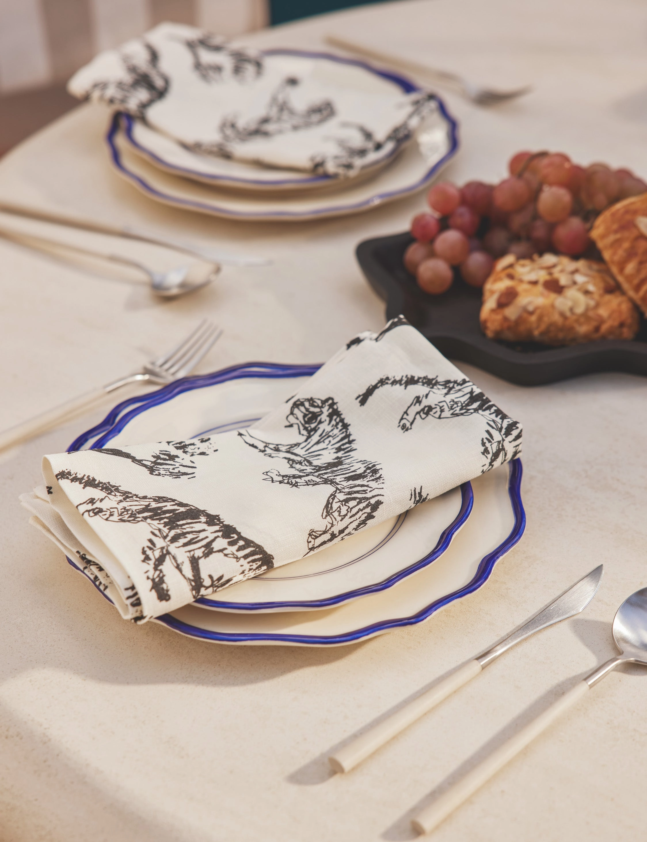 Tiger Linen Napkins (Set of 4) by Sarah Sherman Samuel