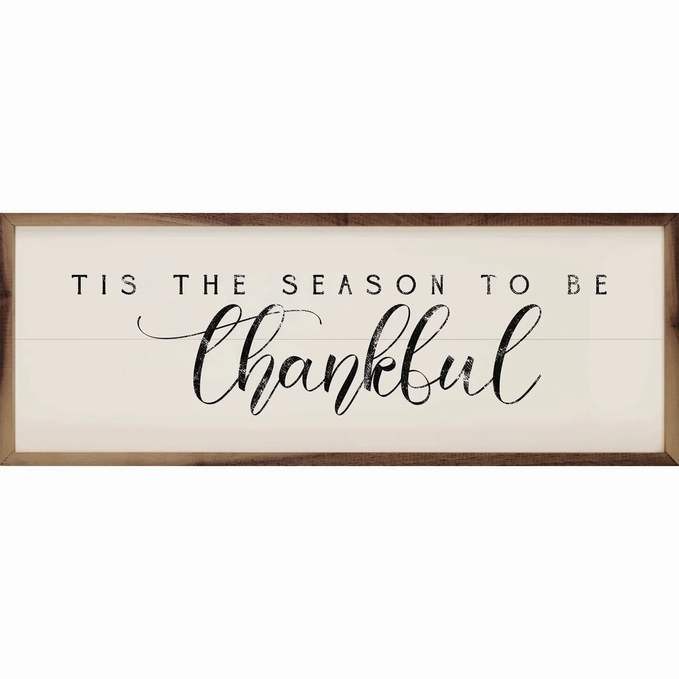 Tis The Season To Be Thankful Wood Framed Print 
