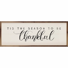 Tis The Season To Be Thankful Wood Framed Print 