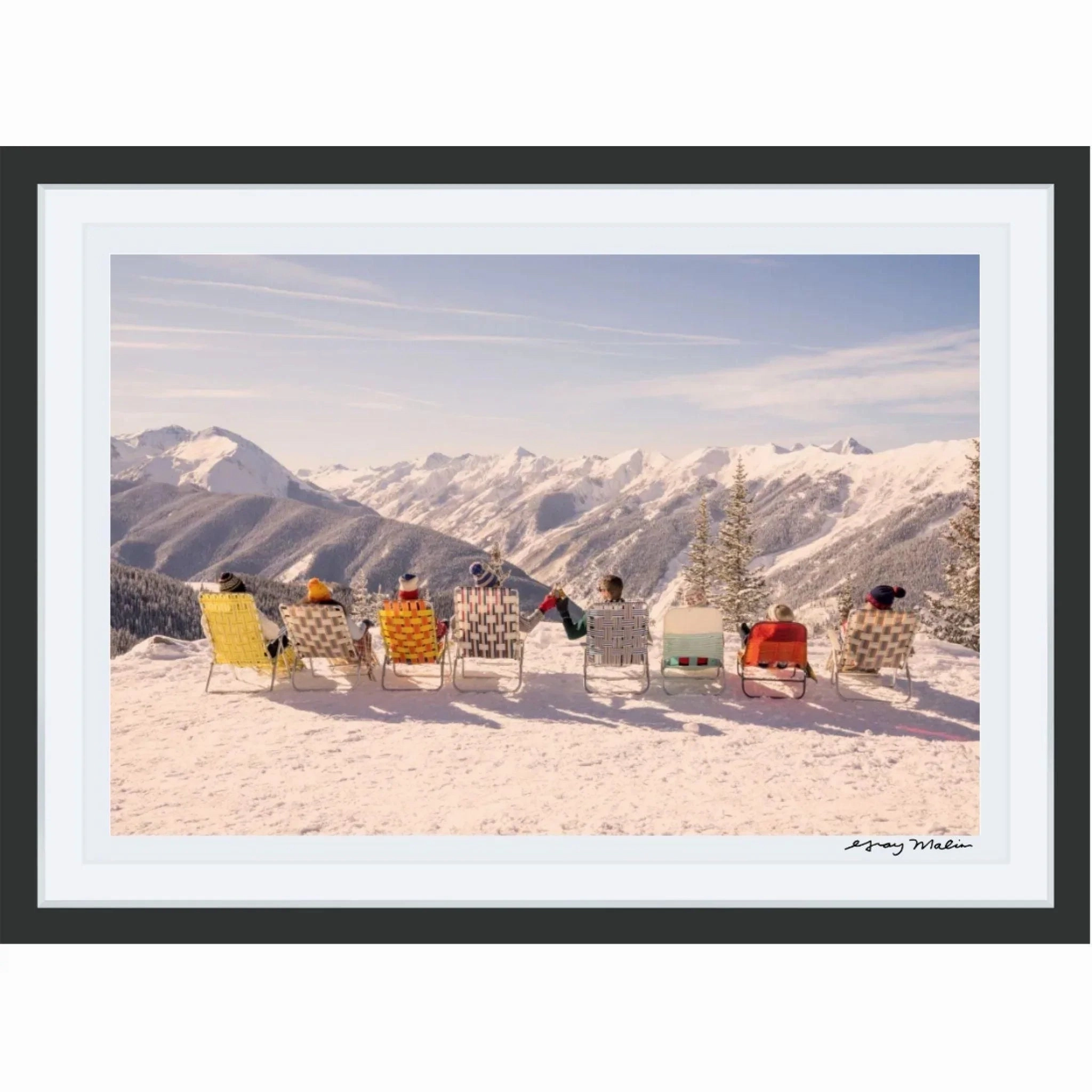 Top of Aspen Mountain Sun Loungers Print by Gray Malin